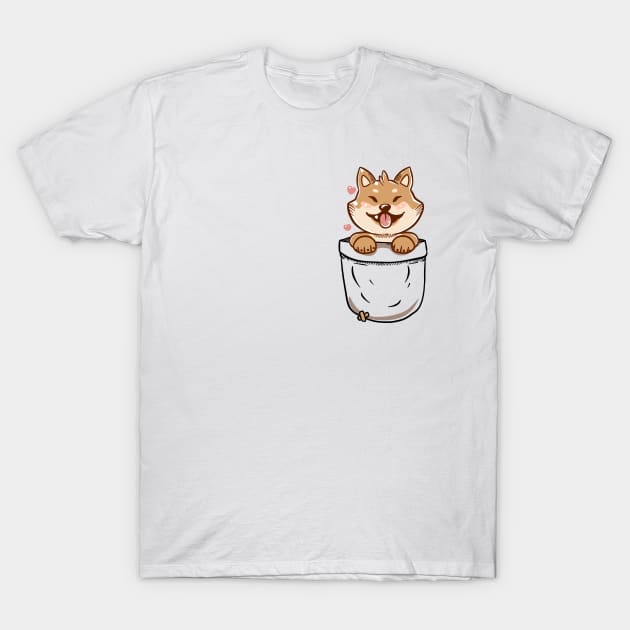 Pocket Shiba Inu T-Shirt by TechraPockets